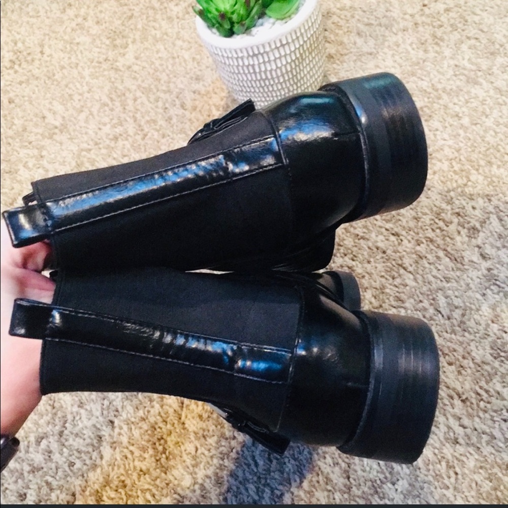 Zara black leather Ankle Boots 7 - Picture 3 of 6